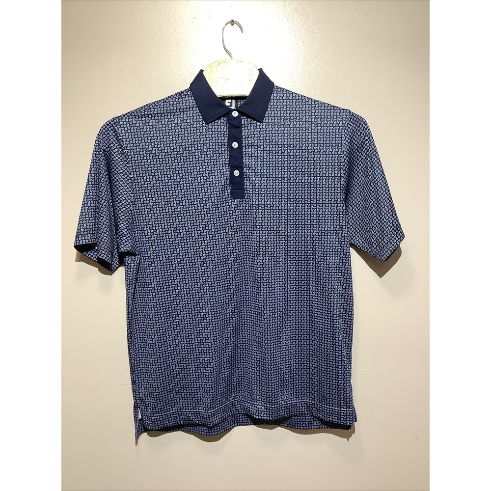 FJ Foot Joy Golf‎ Polo Shirt  Men's L Large Performance Stretch Raindrop